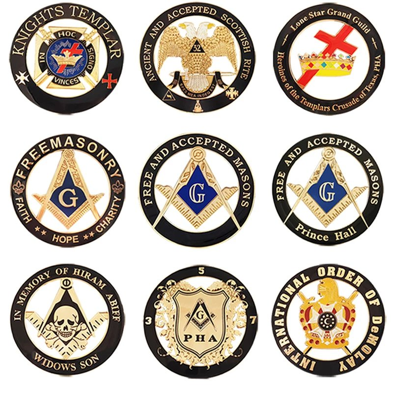 Pin de esmalte personalizado, insignias de pecho de diseñador de China, cuerda personalizada, precio al por mayor, artesanías de metal, masonic, pin de fútbol de alta calidad chapado en oro, insignia para regalo de recuerdo