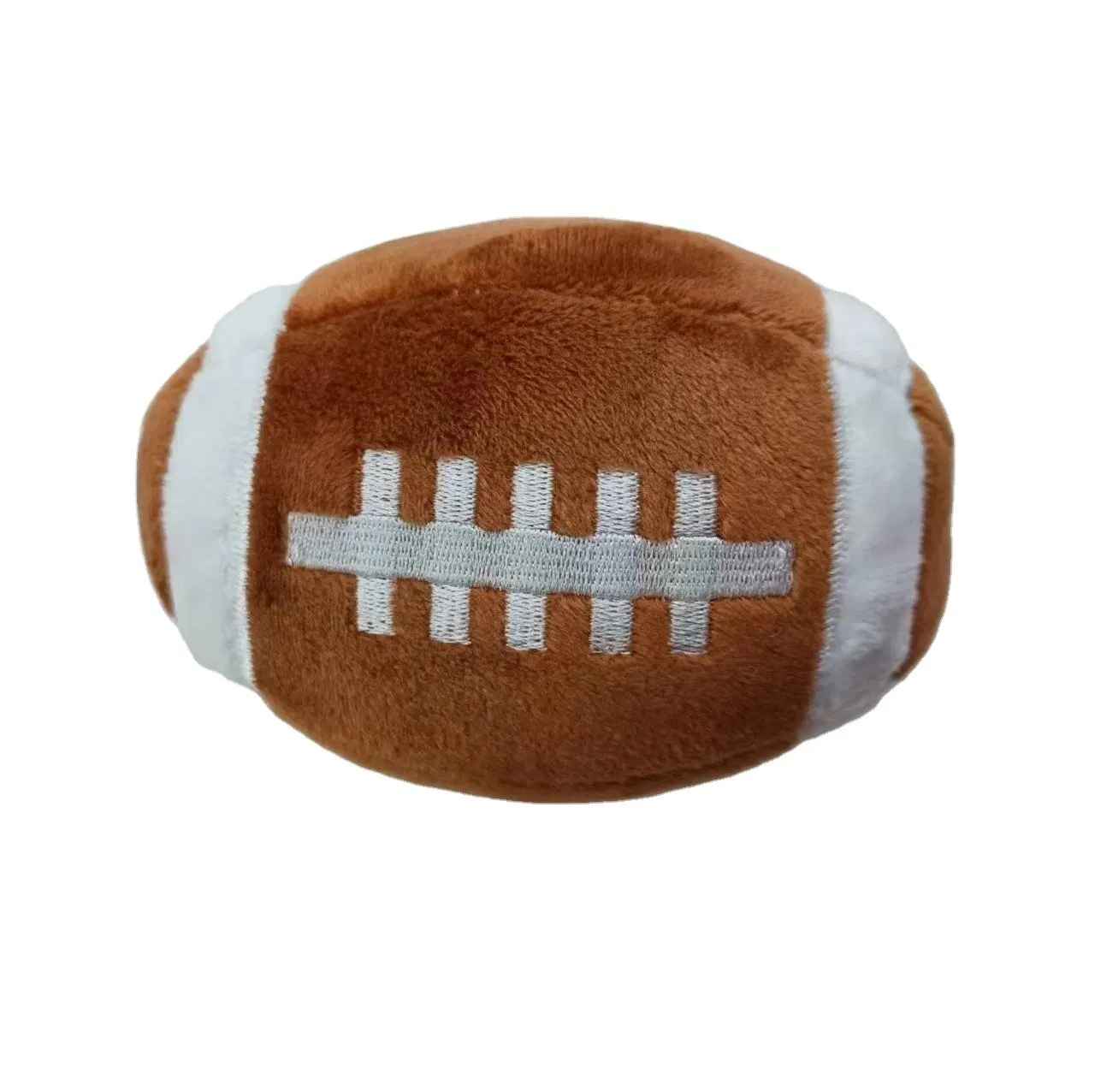 Pelota de juguete interactiva para perros en forma de fútbol americano de peluche lindo con sonido