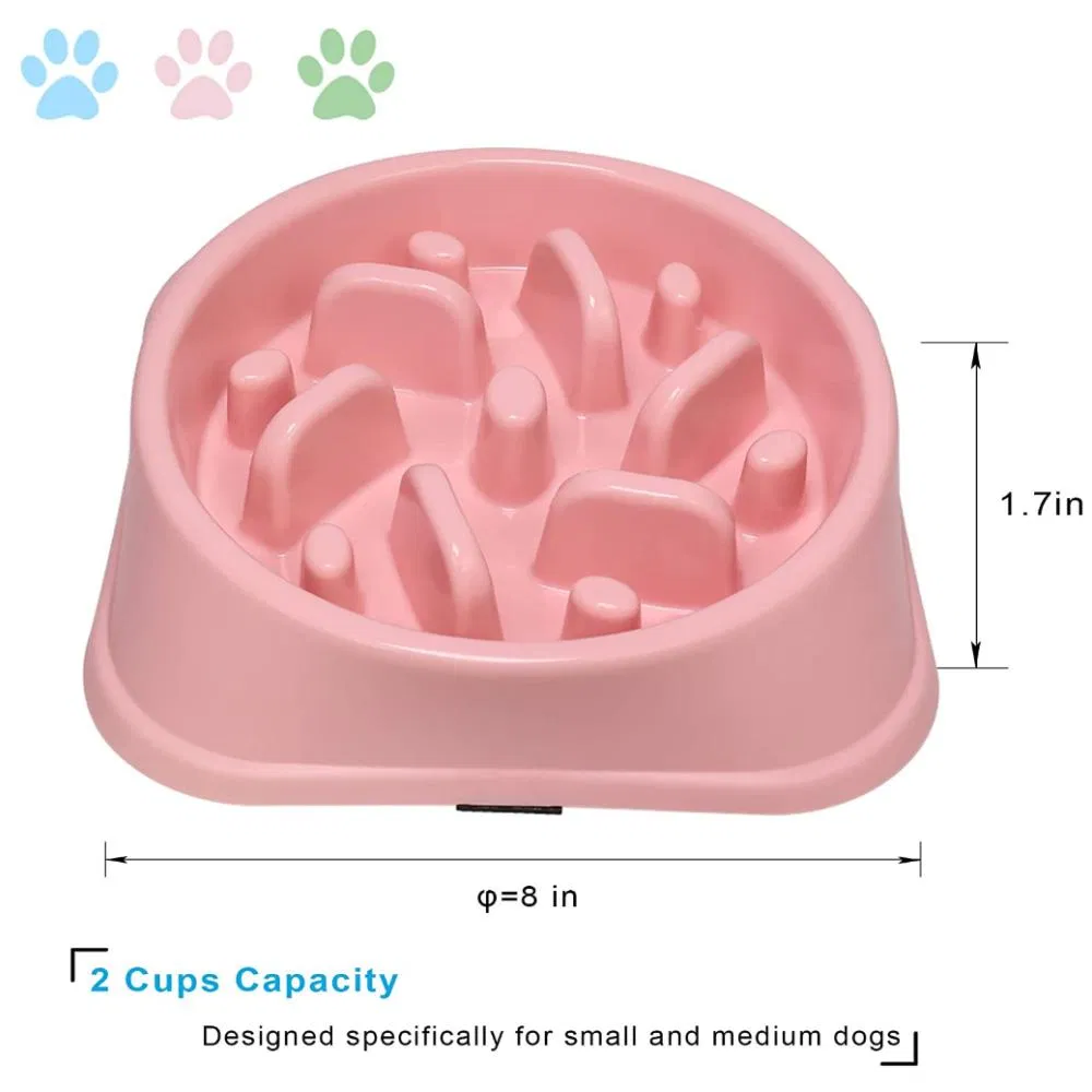 Varios colores antideslizante rompecabezas interactivo comedero lento para perros pequeños y medianos