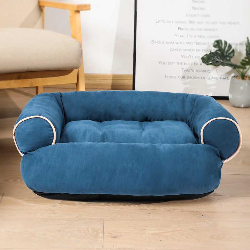 Cama para perros de sofá cuadrada de cuatro estaciones, cama cómoda para mascotas con diseño transpirable