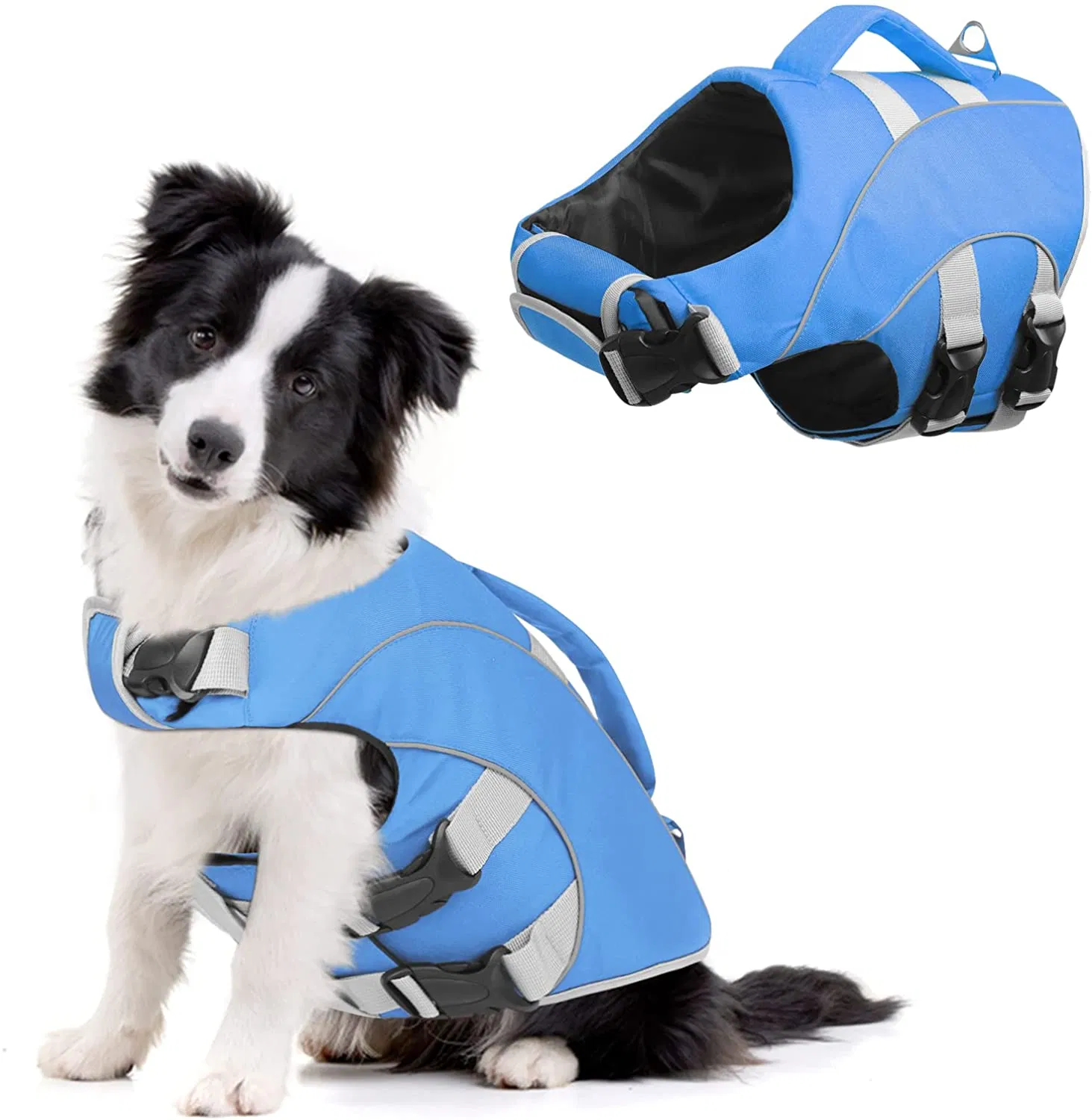 Chaleco salvavidas para perros reflectante, ajustable y seguro para mascotas