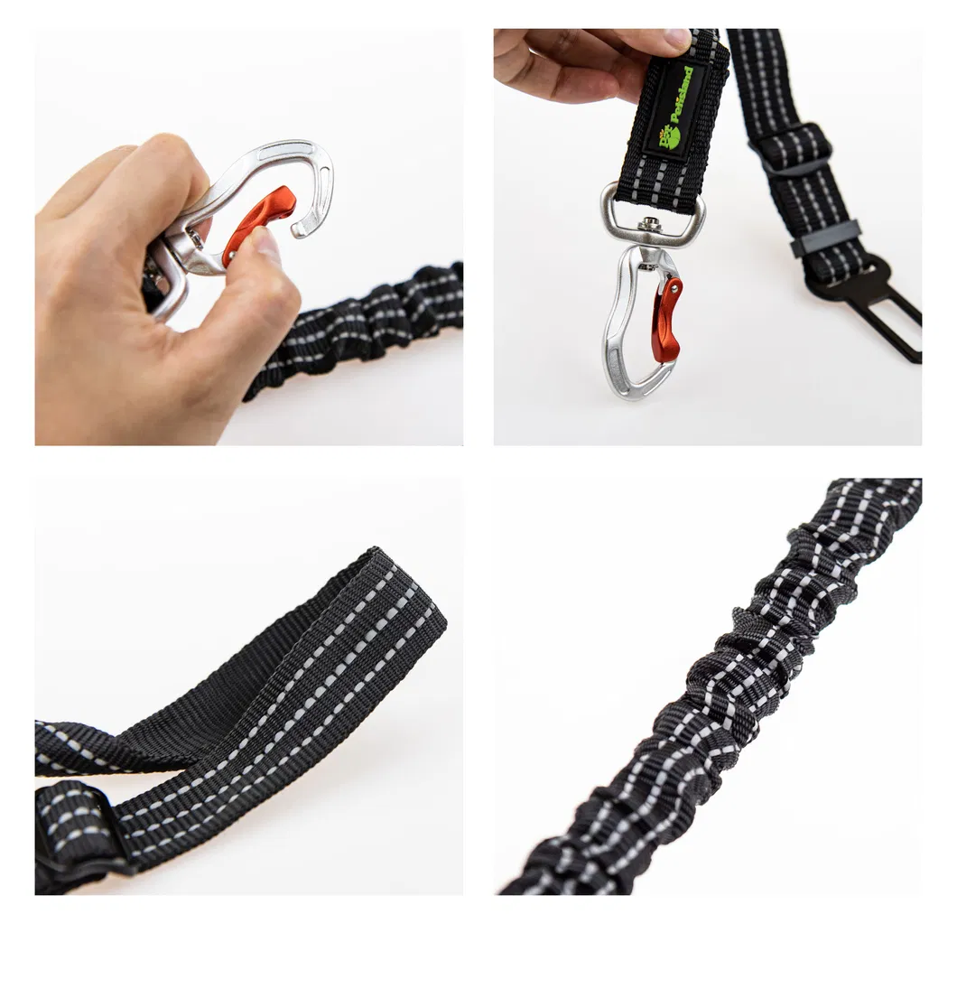 Cuerda de seguridad de alta elasticidad al por mayor, productos para mascotas, correa para perros, cinturón de seguridad para automóvil
