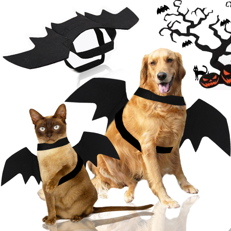 Ropa de Halloween para perros grandes, disfraz de cosplay, ropa de alas de murciélago para mascotas