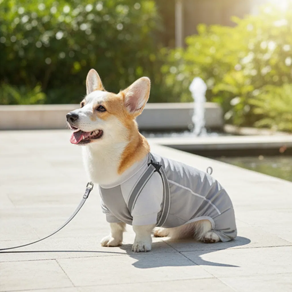 Ropa de perro al por mayor para verano, ropa protectora contra UV en cantidad