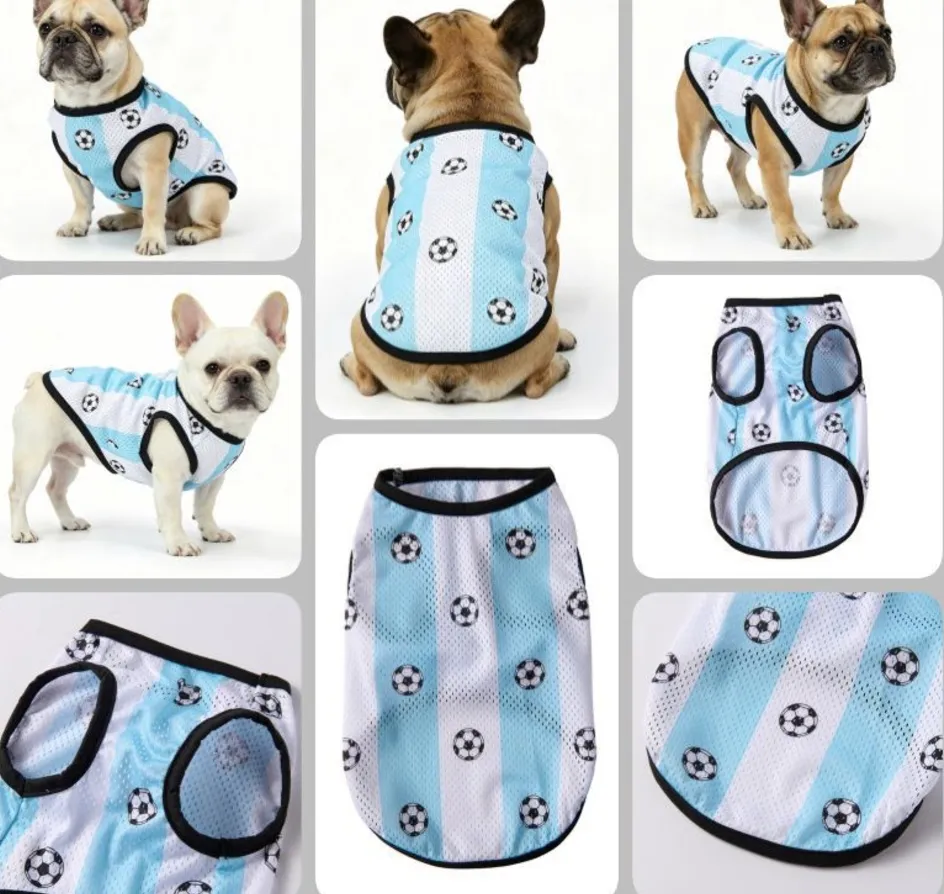 Camiseta de fútbol de moda para perros 9