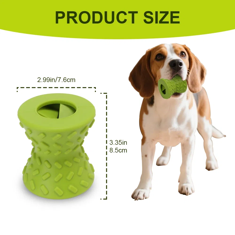 Juguetes interactivos duraderos para limpiar los dientes de mascotas, comederos para perros, entrenamiento con golosinas, juguetes para masticar con fuga de comida
