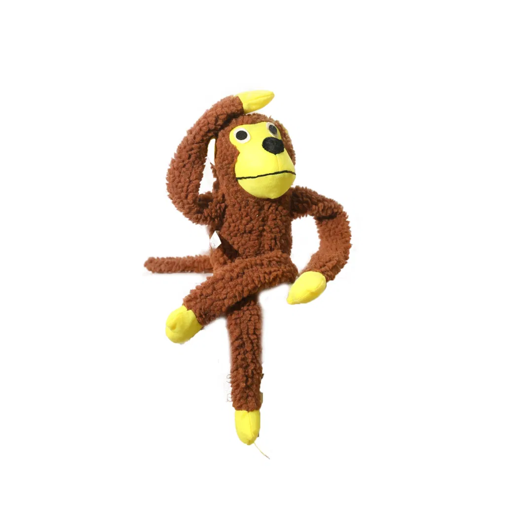 2025 Juguetes de mono de peluche divertidos y resistentes a las mordeduras, juguetes interactivos para perros que hacen ruido