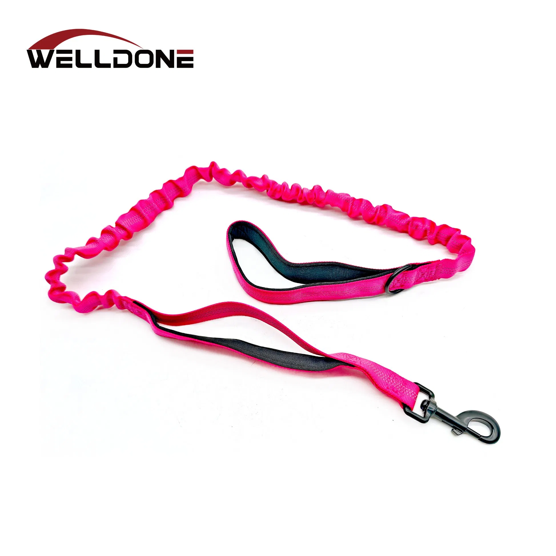 Correa para perro elástica bungee reflectante con doble mango y absorción de impactos