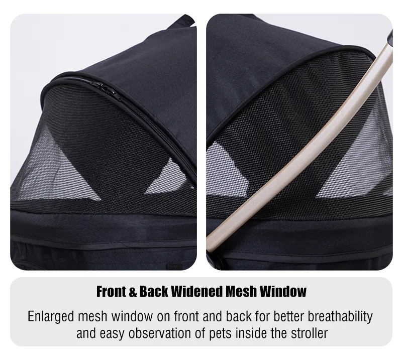 Bolsa de transporte para perros y gatos de tela Oxford con carrito de acero inoxidable