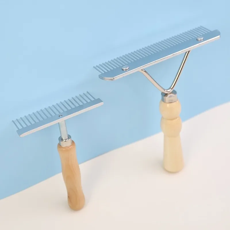 Perro Gato Rasqueta Mango de Madera Cuidado del Pelo Herramienta de Deshedding Productos para Mascotas
