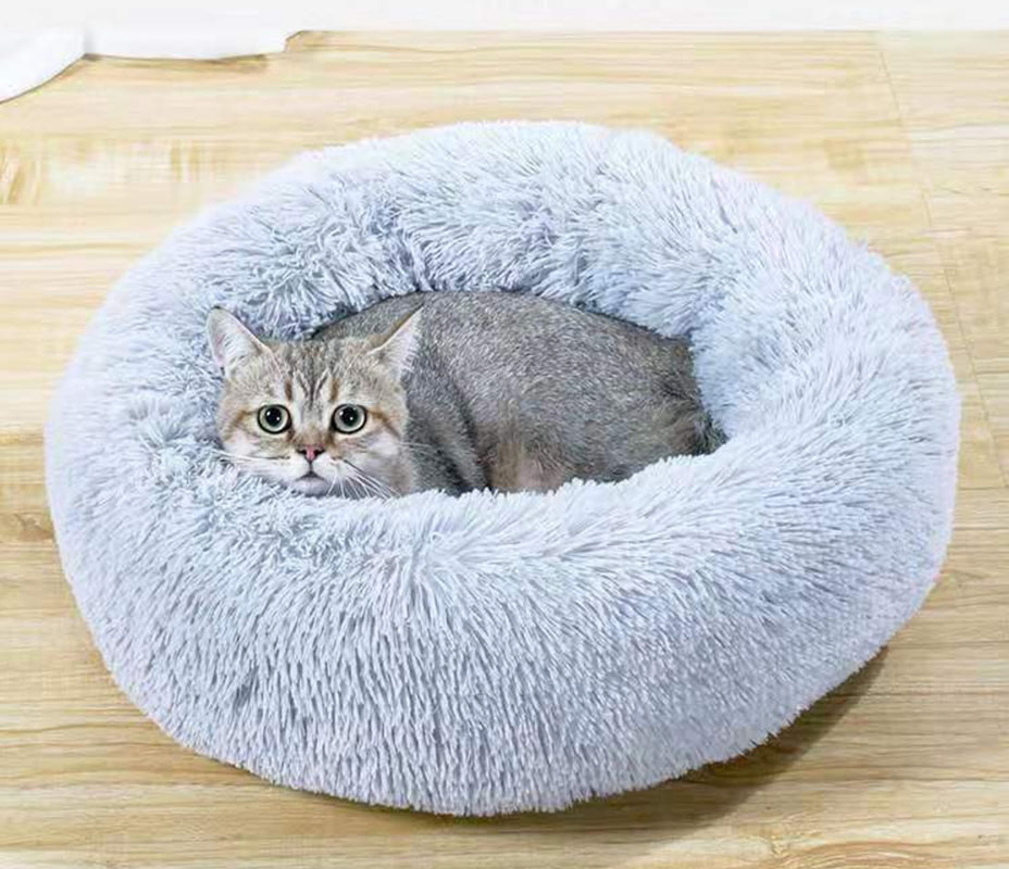 Suministros para mascotas al por mayor cama de lujo personalizada cálida suave de felpa cómoda para perros y gatos