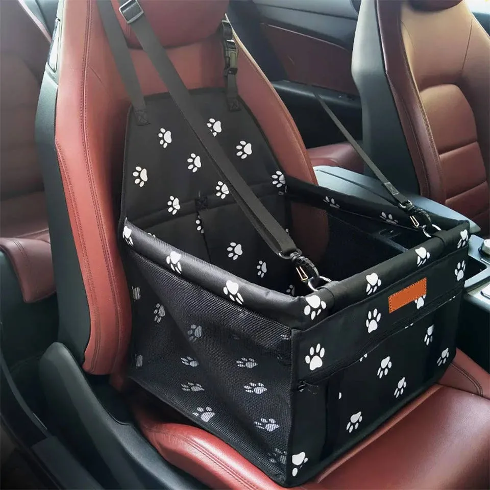 Asiento elevador para mascotas de viaje suave y lavable, ajustable, impermeable para perros y gatos en el coche