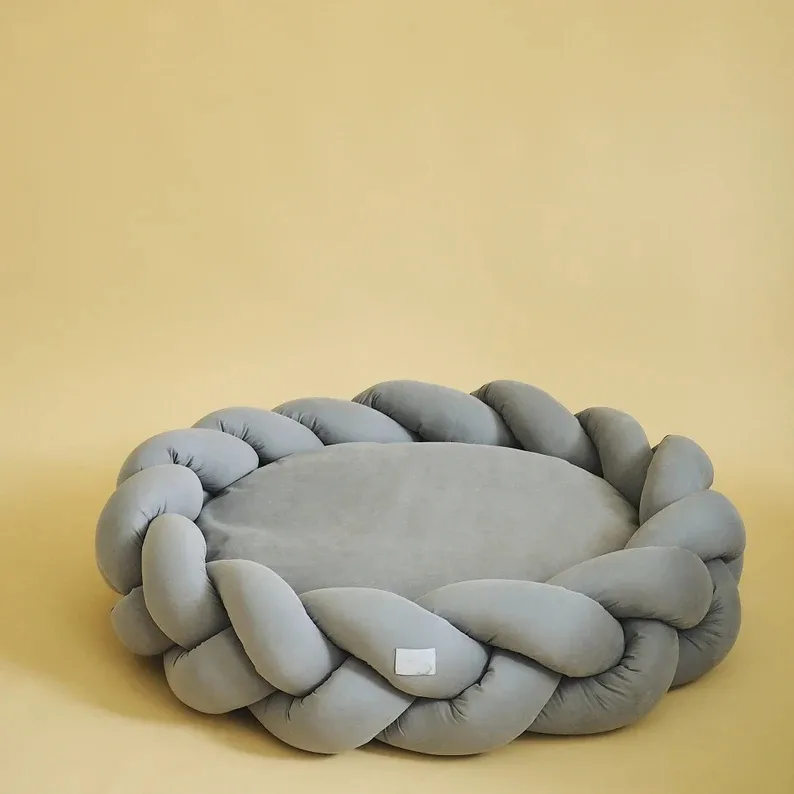 Cama para mascotas de algodón suave y cómoda, hecha a mano, lavable a máquina para perros y gatos