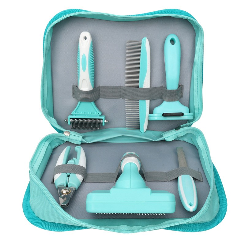 Kit de Cuidado de Mascotas 6 Herramientas Peine para Eliminación de Pelo de Perro Suministros para Mascotas Peine para Perro Cepillo para Gato Peine para Eliminación de Pelo de Perro Conjunto de Aseo para Mascotas