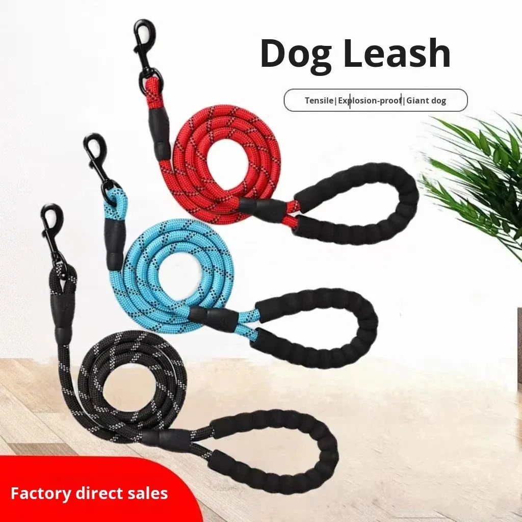 Nueva correa de nylon reflectante para perros medianos y grandes