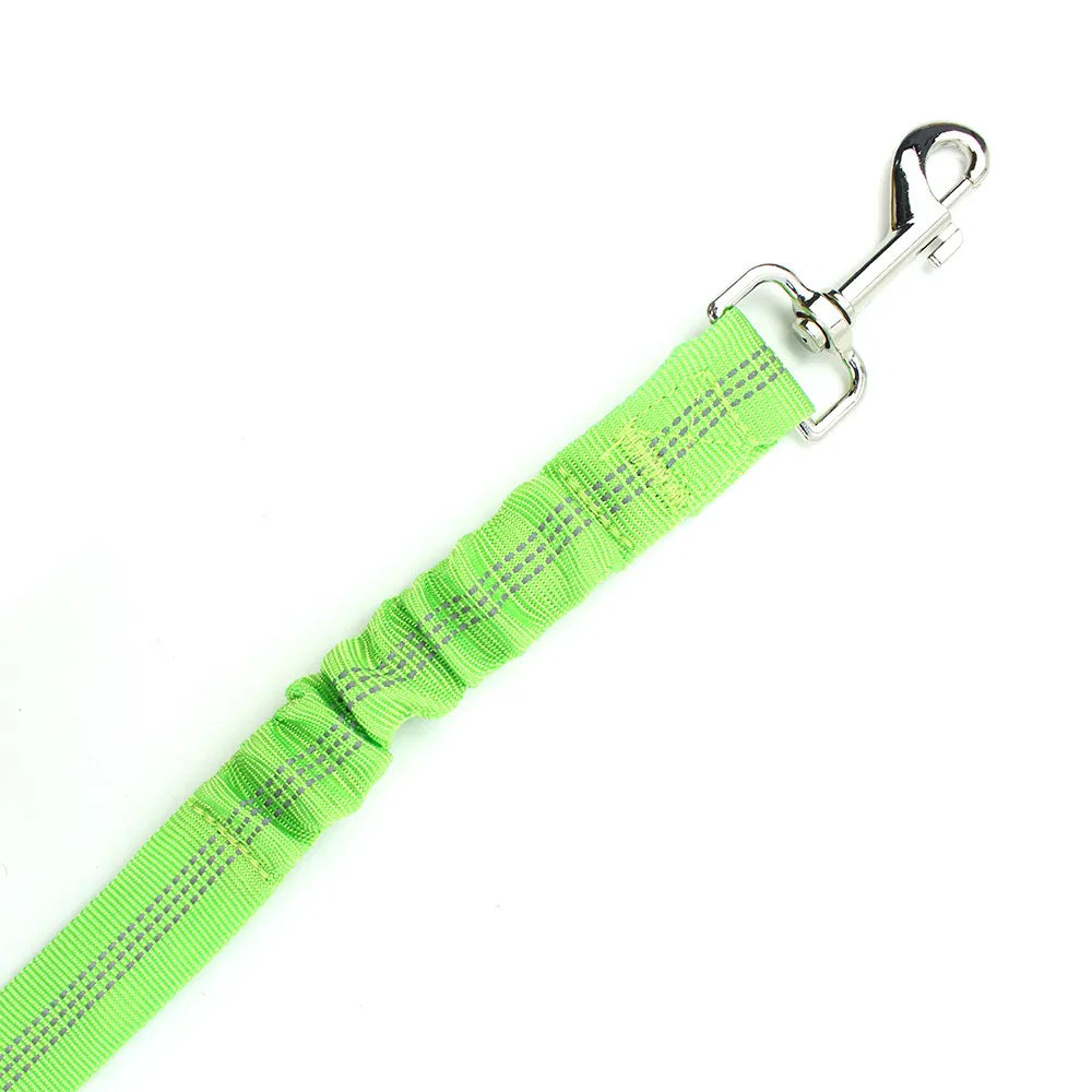 Accesorios para mascotas cinturón de seguridad ajustable para perros en el coche con bungee de nylon y amortiguador elástico