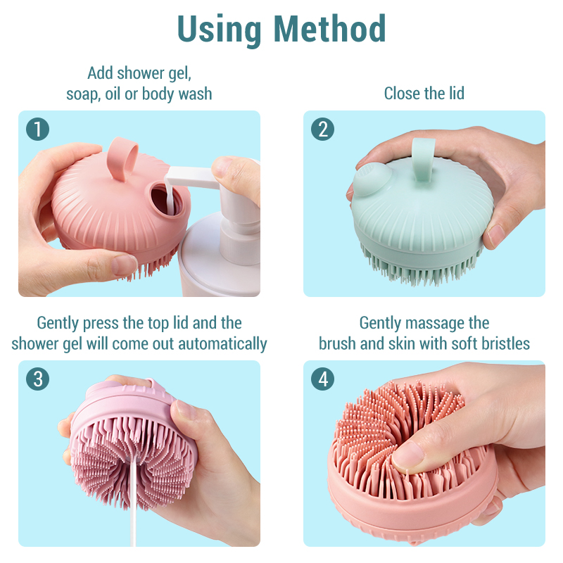 Cepillo de baño de silicona para mascotas, diseño de mano, tamaño personalizado, libre de BPA, para el cuidado de la piel, limpieza del cuero cabelludo, exfoliación, accesorio de baño para perros y gatos