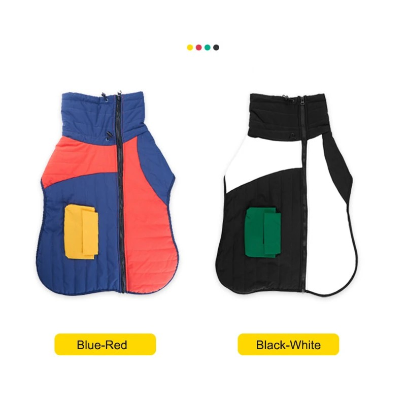 Chaqueta de abrigo gruesa y resistente al agua para perros grandes en invierno, ropa para mascotas, ropa para perros
