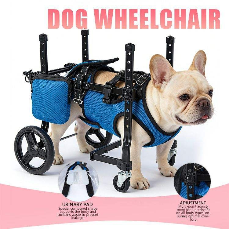 Silla de ruedas portátil para perros, arnés de soporte para cachorros discapacitados
