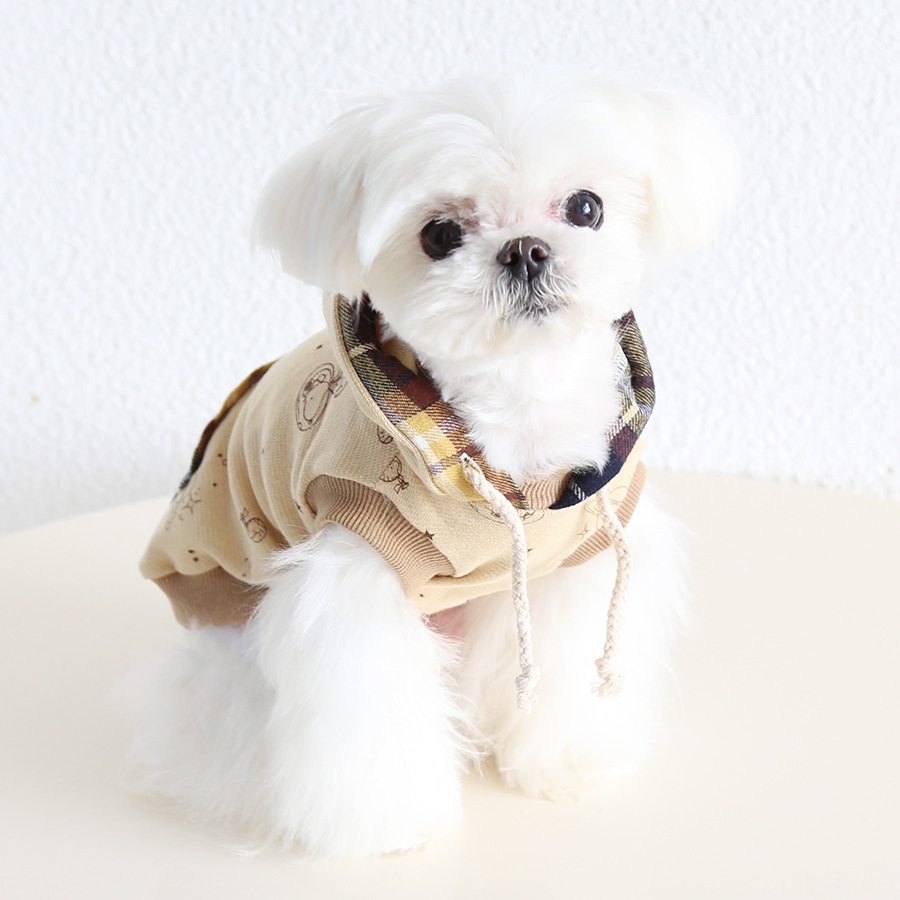 Diseño de ropa para mascotas lindas, ropa para cachorros, abrigo para perros, sudadera de algodón para mascotas, abrigo con estampado de perro