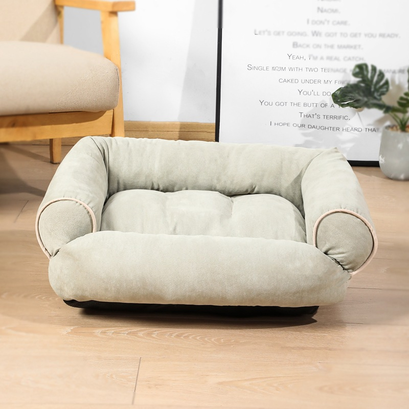 Cama para perros de sofá cuadrada de cuatro estaciones, cama cómoda para mascotas con diseño transpirable