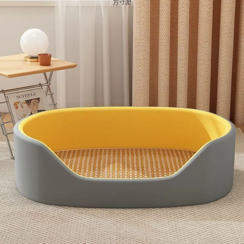 Detalle de cama acolchada para mascotas
