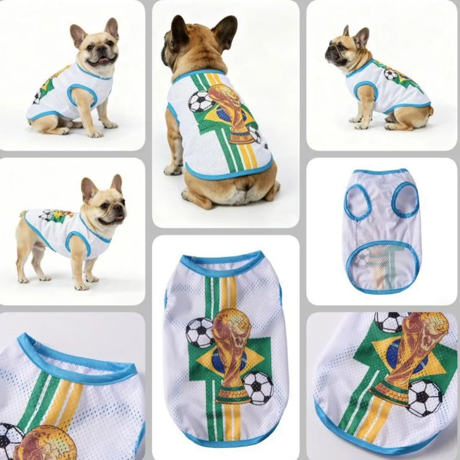 Camiseta de fútbol de moda para perros 11