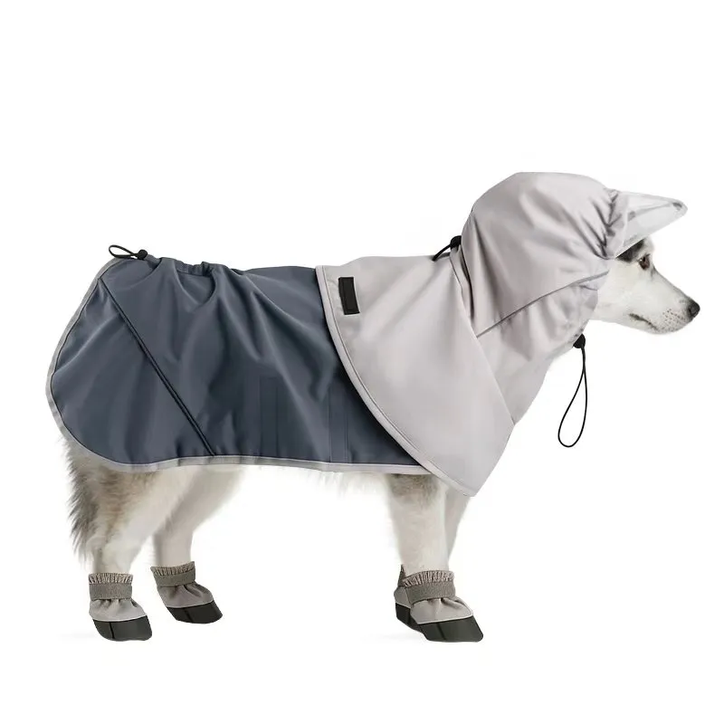 Detalle impermeable perros vista trasera