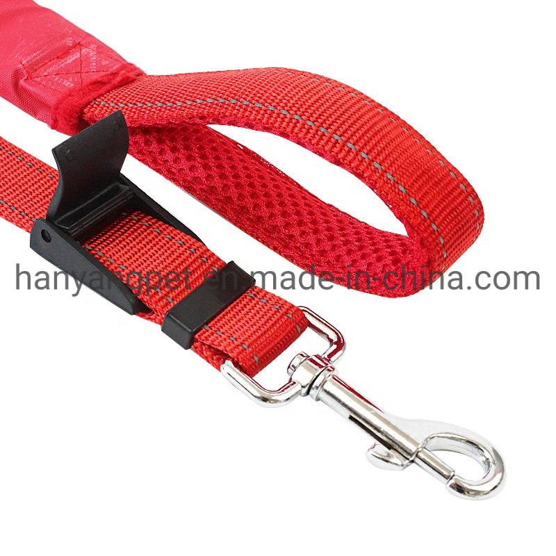Cinturón de seguridad para perros, correa de nylon, accesorio para mascotas personalizado de Hanyang OEM, producto para mascotas, cinturón de asiento para perros en el coche