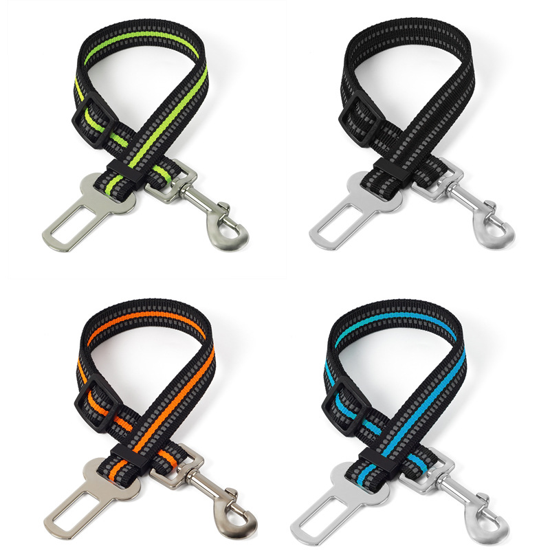 Cinturón de seguridad para perro ajustable de nylon reflectante para viajar al aire libre de Hanyang Productos para Mascotas al por mayor