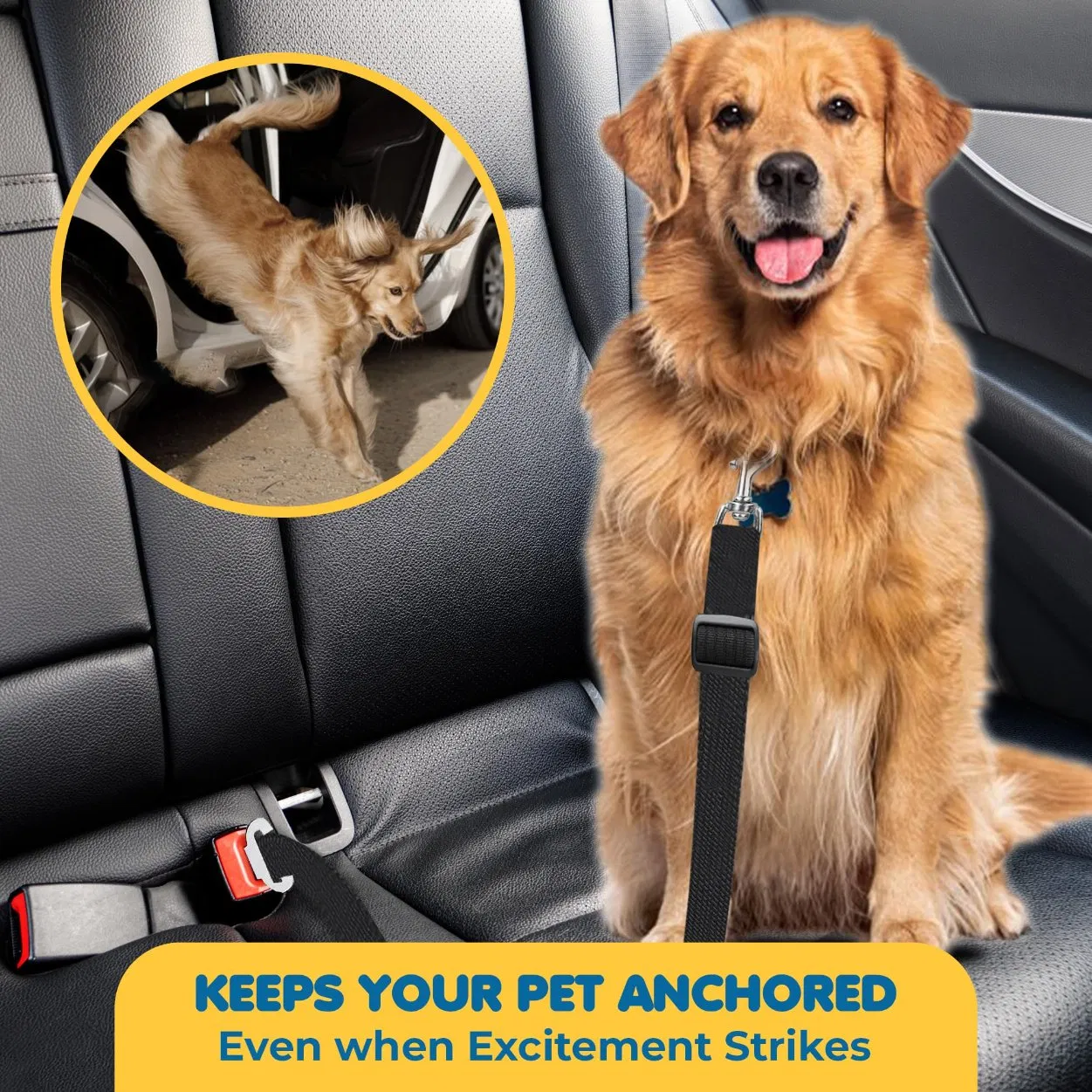 Cinturón de seguridad para mascotas de nylon de alta calidad a granel para perros