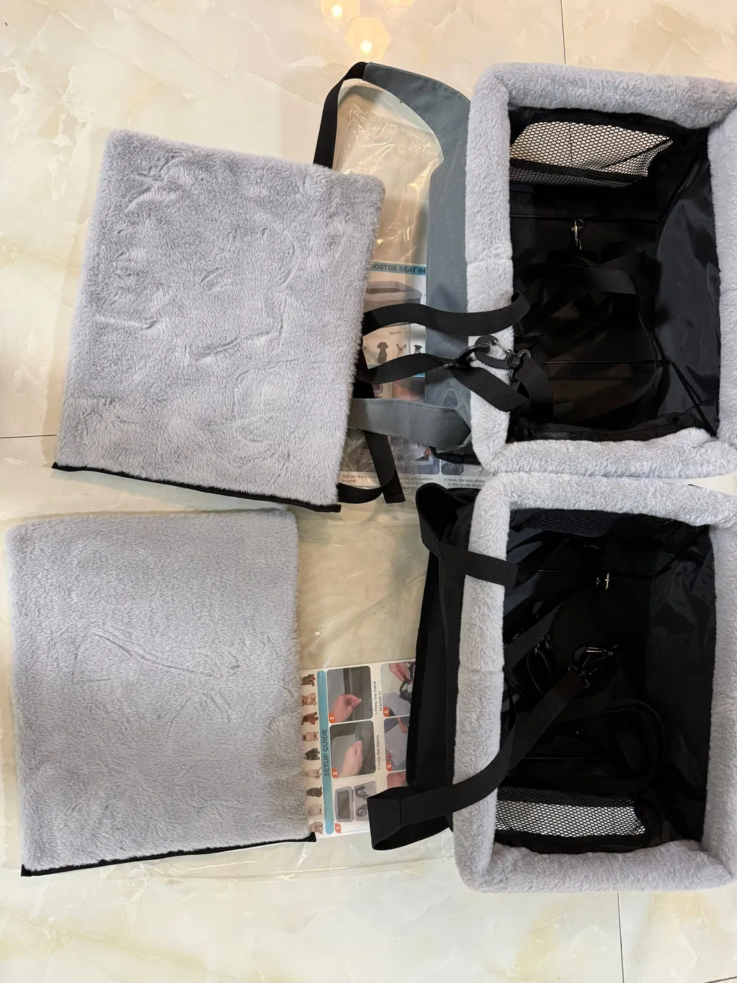 Asiento elevador para perros, transportadora, cama de malla transpirable, marco de metal, bolsa de viaje, hebilla de seguridad, asiento para perros en el coche