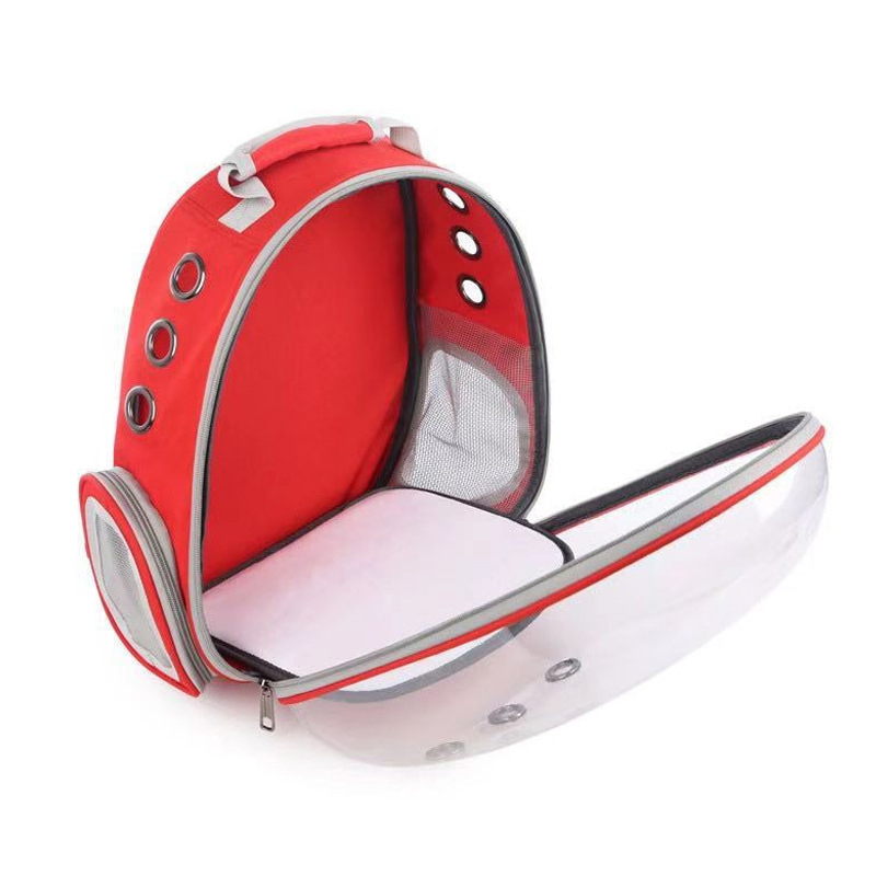 Mochila transportadora burbuja transparente para mascotas perros y gatos, bolsa transpirable