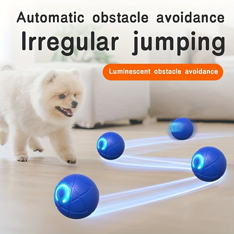 Juguete de pelota interactiva para perros que rebota y se recarga por USB