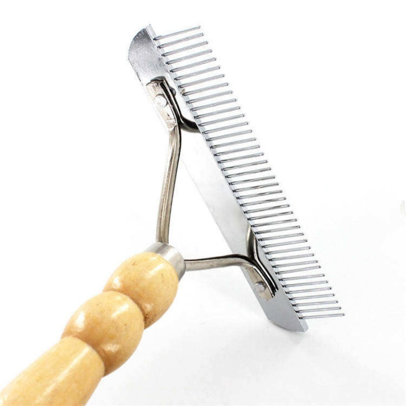 Perro Gato Rasqueta Mango de Madera Cuidado del Pelo Herramienta de Deshedding Productos para Mascotas