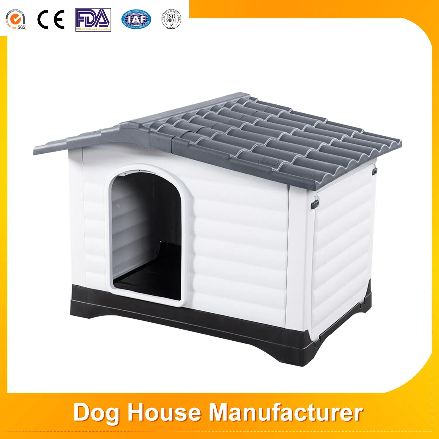 Casa de Viaje Deluxe Portátil para Gatos Fácil de Montar XL Casa PARA Perro Puerta Doble Casa de Plástico para Perros Grandes