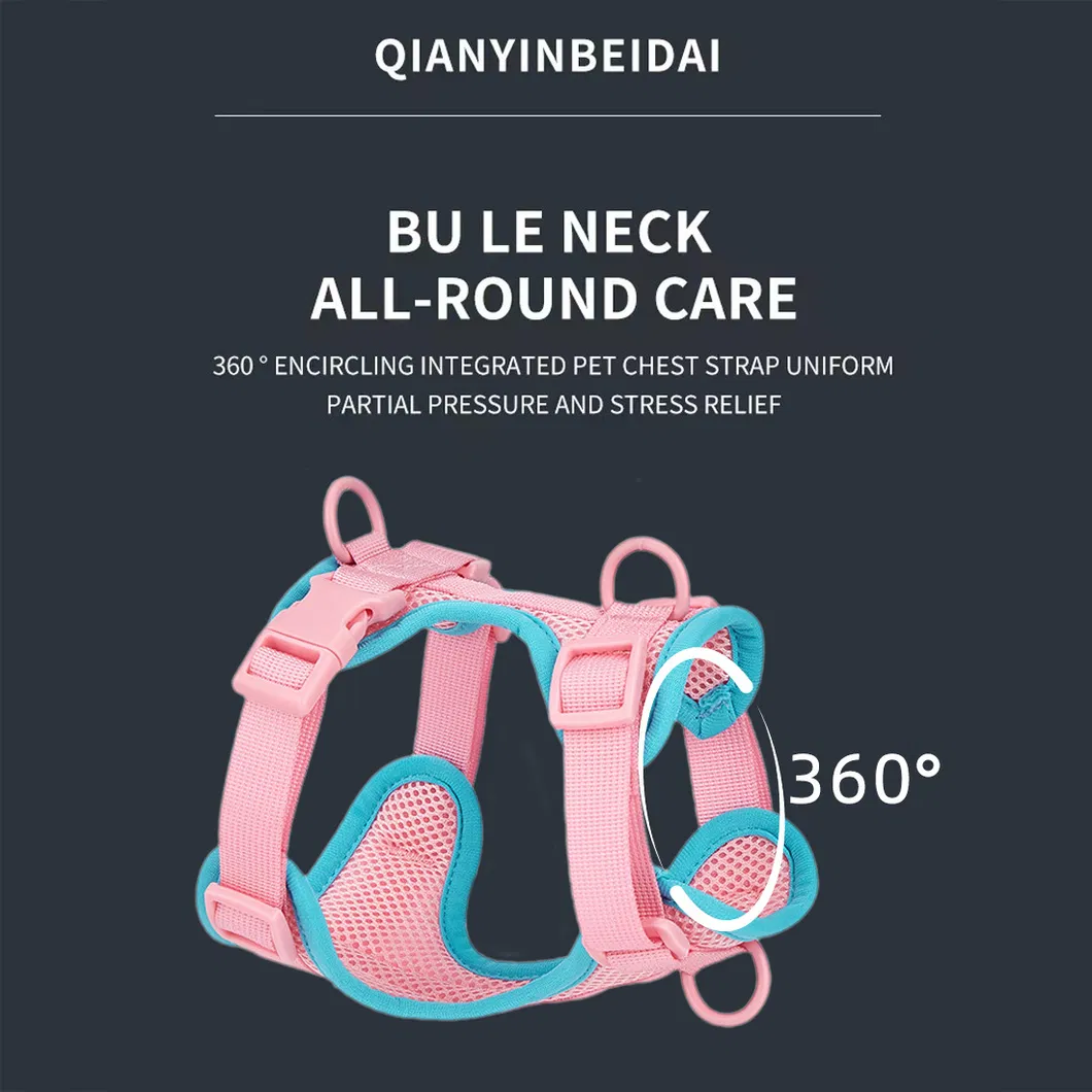 Estilo nuevo de verano adecuado para perros grandes, medianos y pequeños. Arnés para mascotas cómodo y transpirable para gatos y perros con correa
