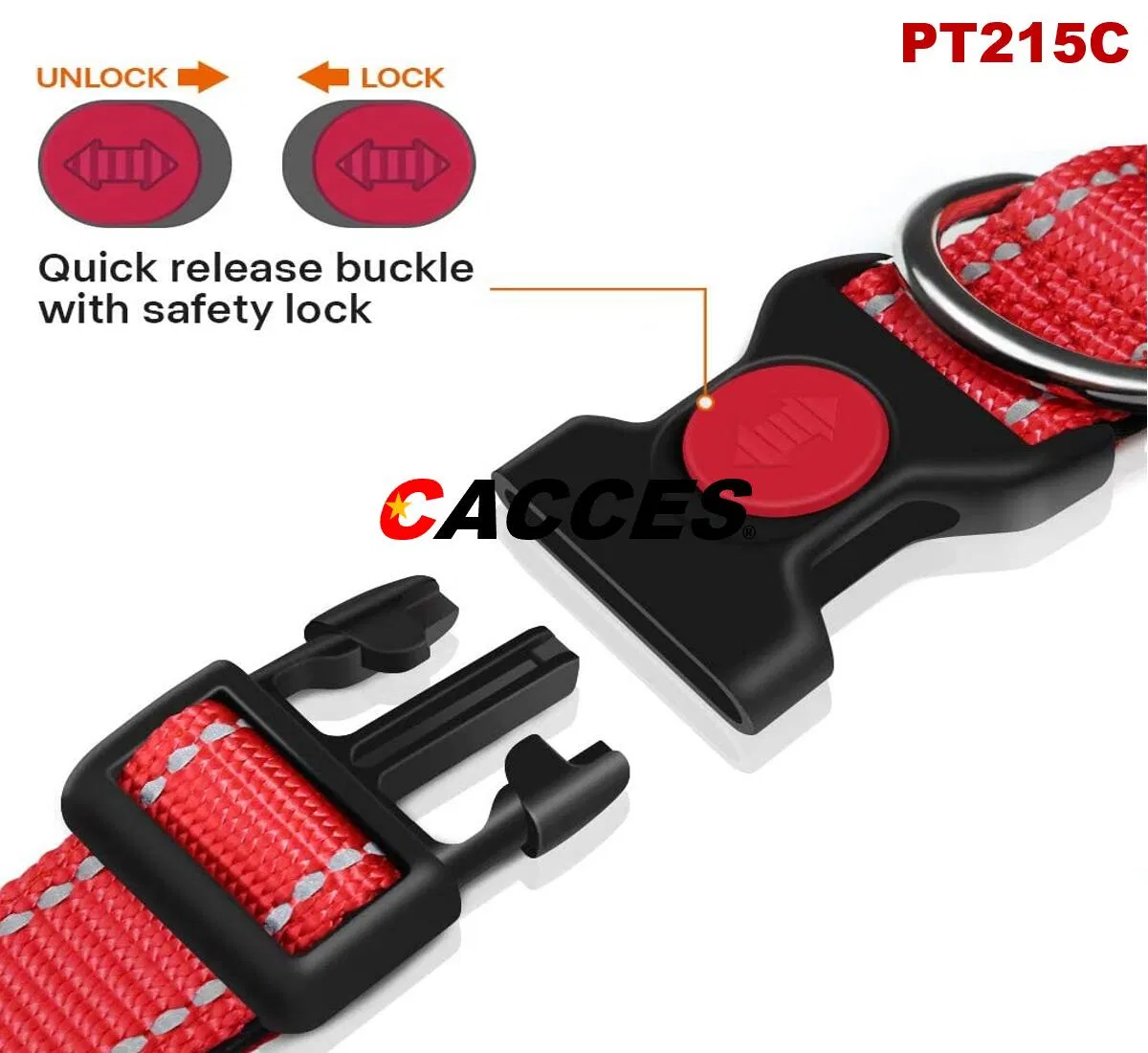 Collar de perro de nylon reflectante con hebilla de seguridad, collares ajustables para mascotas con acolchado de neopreno suave para cachorros pequeños, perros y gatos medianos y grandes, 12 opciones de color