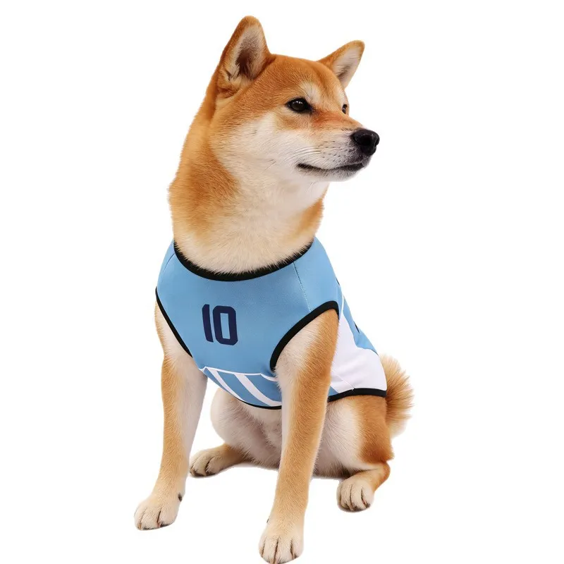 Equipo de fútbol para mascotas, chaleco para perros, ropa de verano, ropa para gatos, estilo ligero