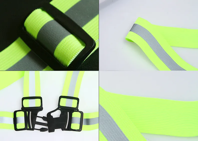 Detalle del chaleco reflectante ajustable