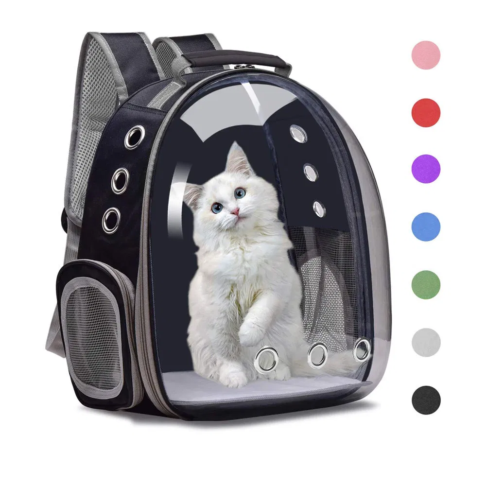 New Portable and Breathable Cat and Dog Small Pet Backpack with Three Outlets for Outdoor Travel