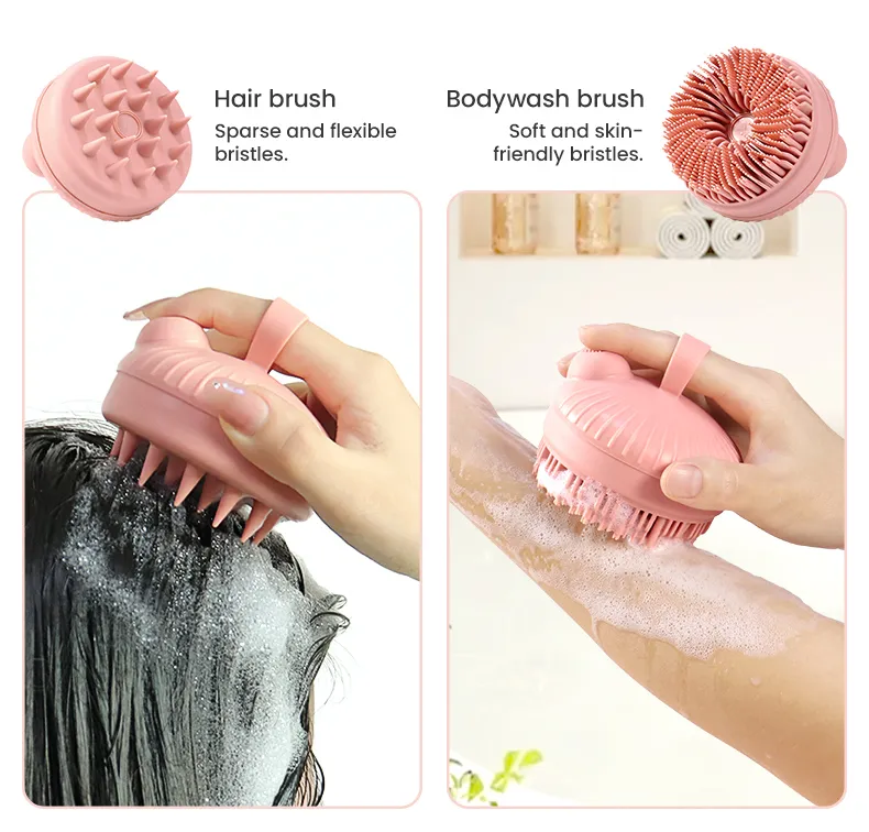 Cepillo de baño de silicona para mascotas, diseño de mano, tamaño personalizado, libre de BPA, para el cuidado de la piel, limpieza del cuero cabelludo, exfoliación, accesorio de baño para perros y gatos