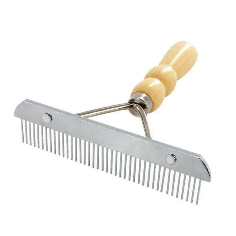 Perro Gato Rasqueta Mango de Madera Cuidado del Pelo Herramienta de Deshedding Productos para Mascotas