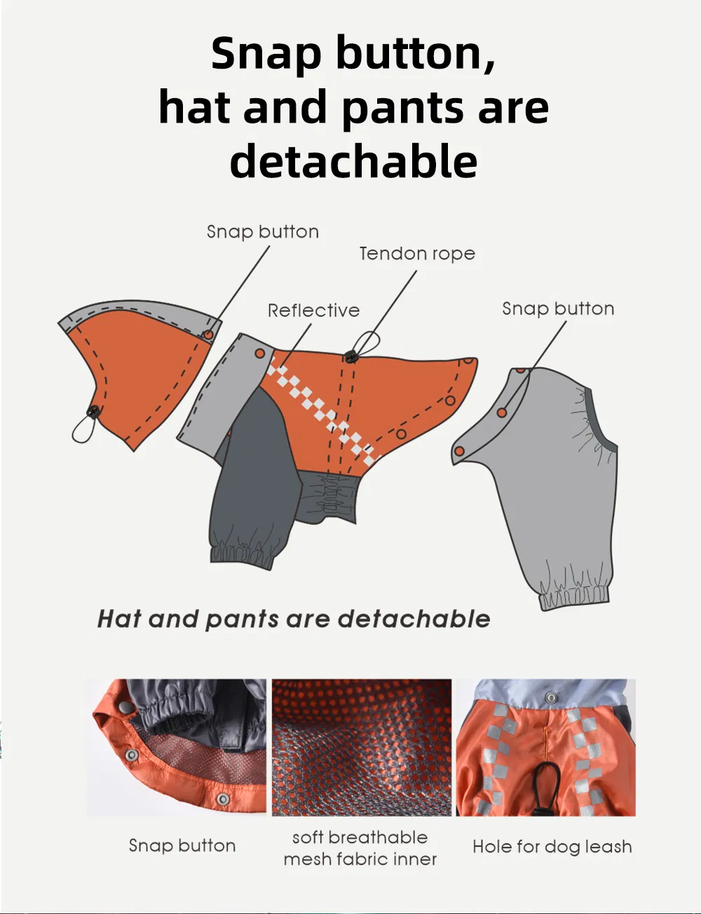 Fábrica de Ropa para Mascotas Chaqueta Ligera Impermeable para Perros Ropa para Perros Ropa Transpirable para Mascotas