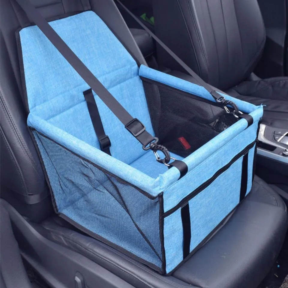 Asiento elevador para mascotas de viaje suave y lavable, ajustable, impermeable para perros y gatos en el coche
