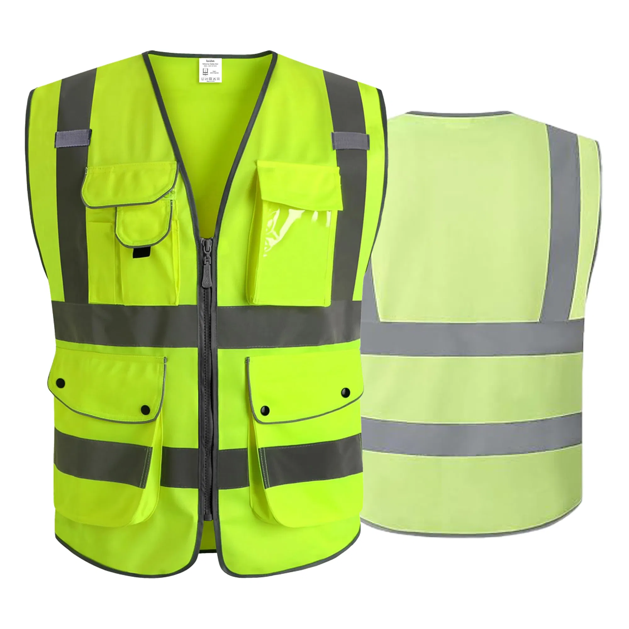 Equipo de seguridad amarillo y naranja premium con opciones de logotipo personalizado