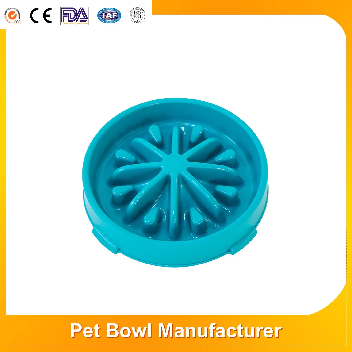 Cuencos para perros personalizados antideslizantes con ventosas, productos redondeados para evitar que los gatos y perros traguen rápidamente