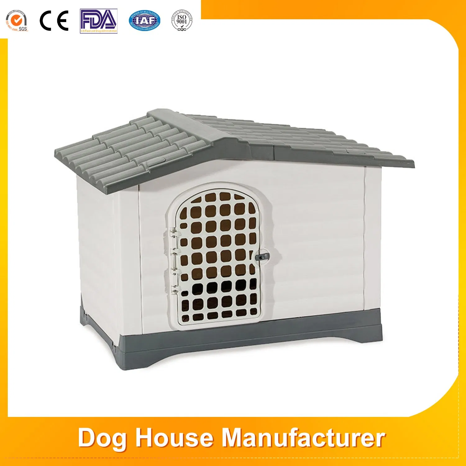 Casa de Viaje Deluxe Portátil para Gatos Fácil de Montar XL Casa PARA Perro Puerta Doble Casa de Plástico para Perros Grandes
