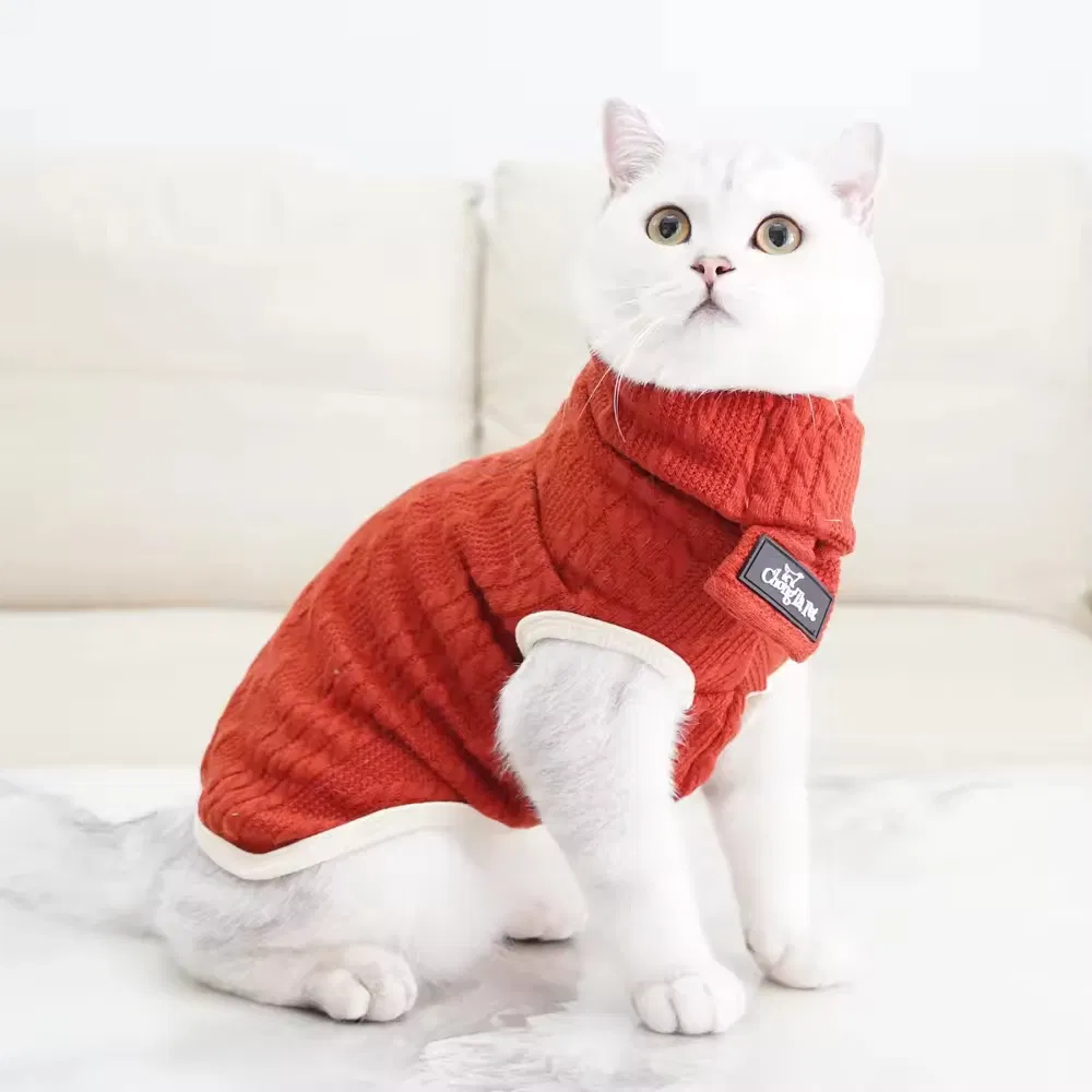 Suéter de punto retro casual para mascotas, atuendo de invierno y Navidad, ropa para perros pequeños al por mayor, ropa universal para corgis, multicolor