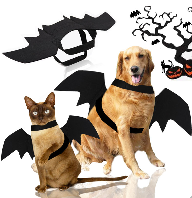 Ropa de Halloween para perros grandes, disfraz de cosplay, ropa de alas de murciélago para mascotas